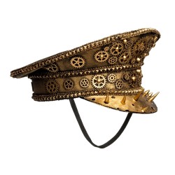 CASQUETTE STEAMPUNK GEARPUNK BRONZE OU MORDOREE