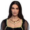 COLLIER REINE MEDIEVALE OR PIERRE RUBIS ROUGE