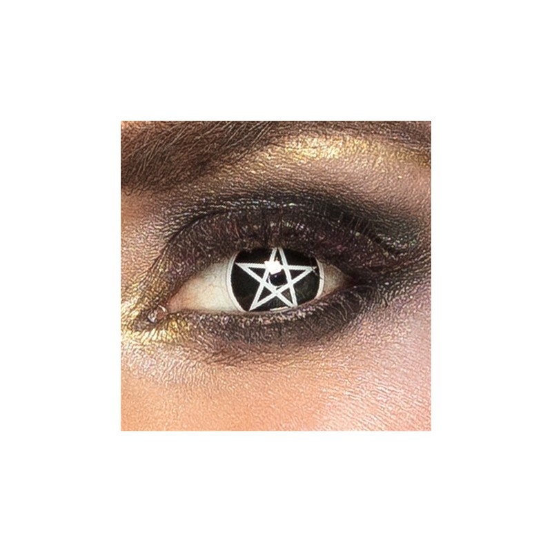 LENTILLES SEMAINE SORCIERE PENTACLE (NOIR ET BLANC ) LENTILLES SEMAINE SORCIERE PENTACLE (NOIR ET BLANC )