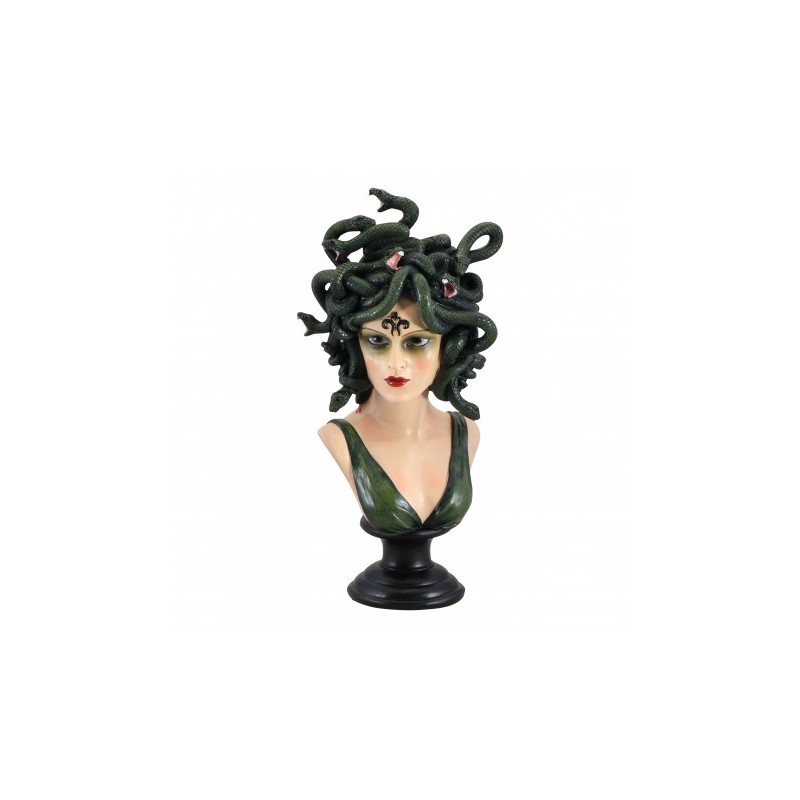 BUSTE POLYRESINE MEDUSA 18CM X 14CM X 37.5CM