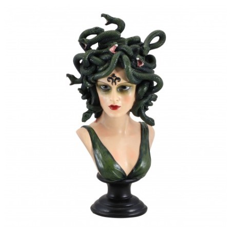 BUSTE POLYRESINE MEDUSA 18CM X 14CM X 37.5CM