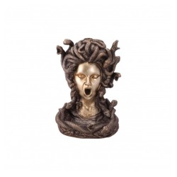 FONTAINE A ENCENS POLYRESINE MEDUSA 13CM X 13CM X 18.5CM