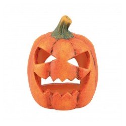 CITROUILLE SCULPTEE EFFRAYANTE 9CM X 9CM X 12.5CM