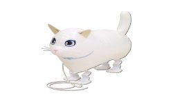 BALLON MARCHEUR AIRWALKER CHAT BLANC 90 CM
