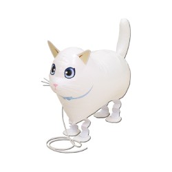 BALLON MARCHEUR AIRWALKER CHAT BLANC 90 CM