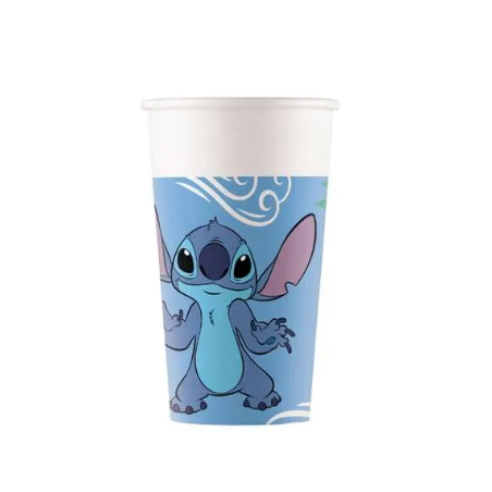 8 GOBELETS EN CARTON THEME STITCH 200 ML