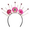TIARE COURONNE DIADEME SERRE TETE HALO KIRA COQUILLAGE BLANC ET ROSE