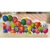 CARTE DOUBLE HAPPY BIRTHDAY THEME BALLON 26 X 11 CM 