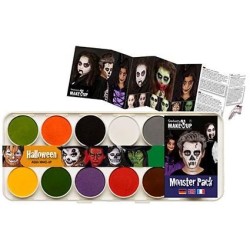 PALETTE MAQUILLAGE 10 COULEURS MONSTER PACK 2 EPONGES 2 PINCEAUX