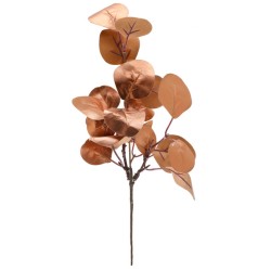 BRANCHE FEUILLES METALLISEES CUIVRE 26 X 32 CM 