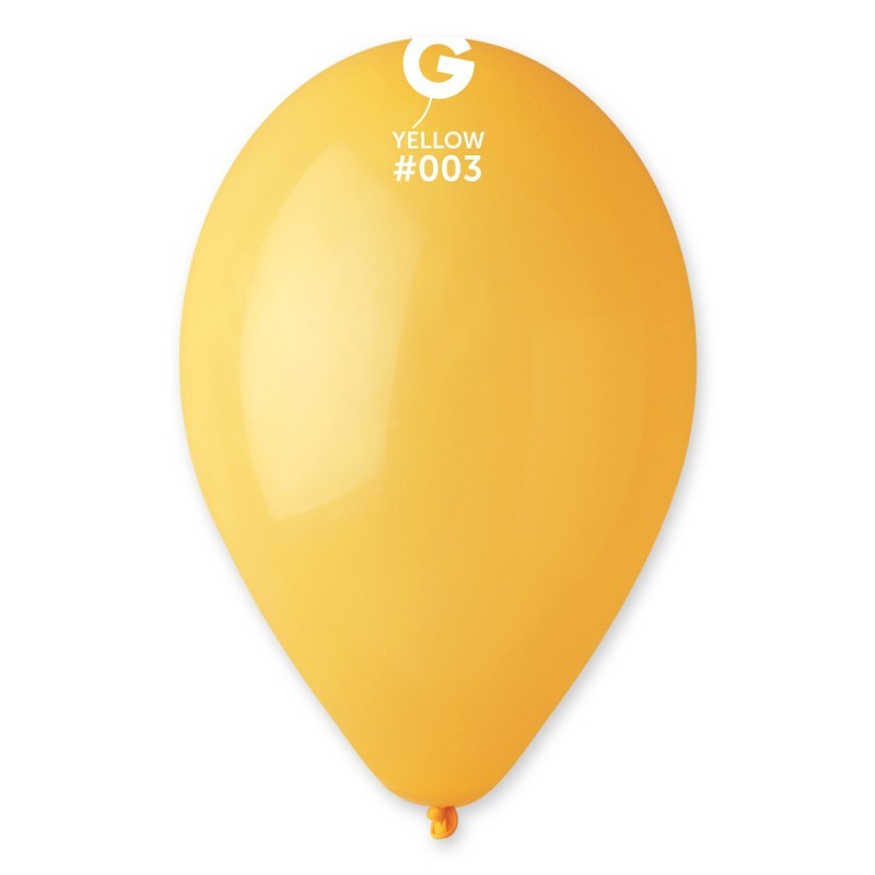 10 BALLONS JAUNE BIO LATEX 30 CM 