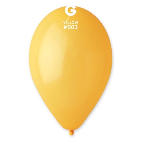 10 BALLONS JAUNE BIO LATEX 30 CM 