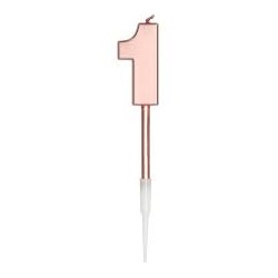 BOUGIE CHIFFRE 1 ROSE GOLD 