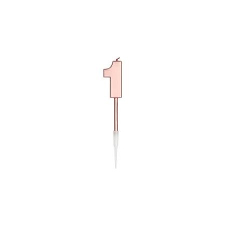 BOUGIE CHIFFRE 1 ROSE GOLD 