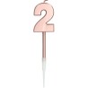 BOUGIE CHIFFRE 2 ROSE GOLD  BOUGIE CHIFFRE 2 ROSE GOLD