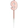BOUGIE CHIFFRE 9 ROSE GOLD  BOUGIE CHIFFRE 9 ROSE GOLD