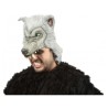 DEMI-MASQUE LOUP POILU GRIS GREY WOLF