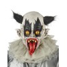MASQUE LATEX CLOWN HORREUR CHEVEUX NOIRS YEUX JAUNES