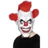MASQUE CLOWN EFFRAYANT AVEC CHEVEUX ROUGE