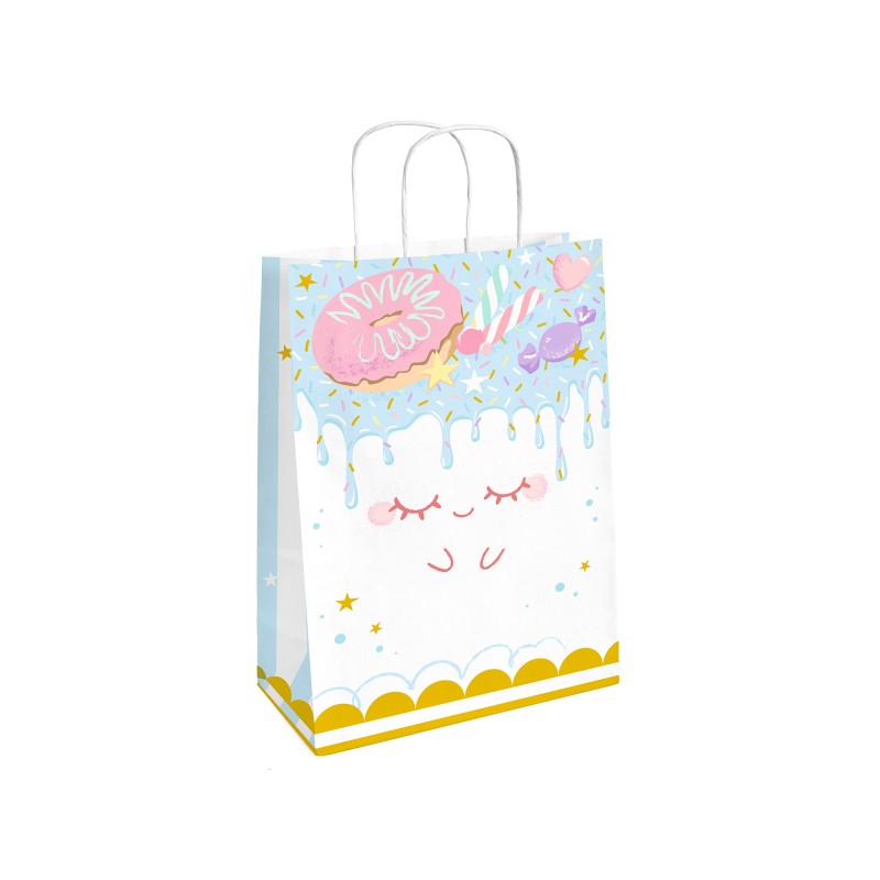 4 SACHETS PAPIER CADEAU MOTIFS GATEAUX ET CUPCAKES