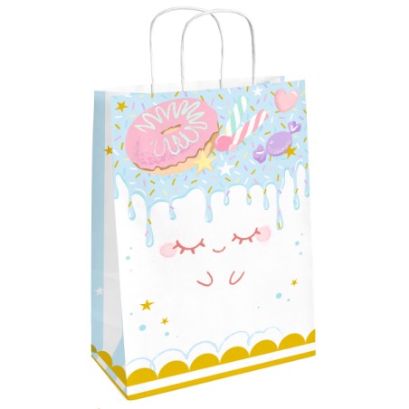 4 SACHETS PAPIER CADEAU MOTIFS GATEAUX ET CUPCAKES