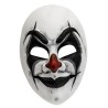 MASQUE  COMMEDIA DELL'ARTE CLOWN NOIR ET BLANC NEZ ROUGE