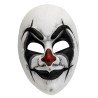 MASQUE COMMEDIA DELL'ARTE CLOWN NOIR ET BLANC NEZ ROUGE