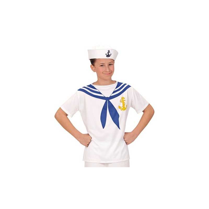 DEGUISEMENT T-SHIRT MARIN BLANC ENFANT TAILLE 158