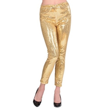 LEGGINGS PAILLETTES  OU SEQUINS OR TAILLE S