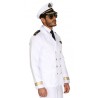 DEGUISEMENT VESTE DE CAPITAINE MARINE BLANCHE TAILLE M 