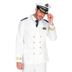 DEGUISEMENT VESTE DE CAPITAINE MARINE BLANCHE TAILLE L