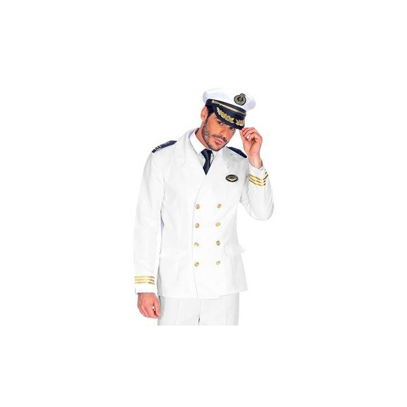 DEGUISEMENT VESTE DE CAPITAINE MARINE BLANCHE TAILLE L