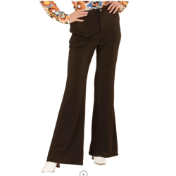 PANTALON PATTES D'ELEPHANT NOIR FEMME ANNEE 70 TAILLE S-M