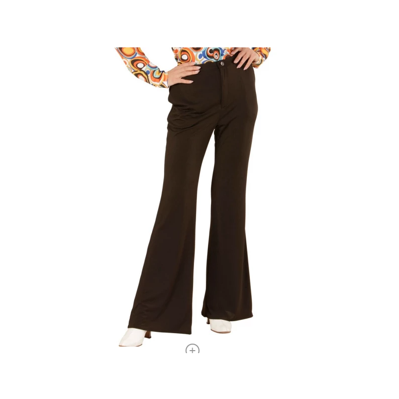 PANTALON PATTES D'ELEPHANT NOIR FEMME ANNEE 70 TAILLE S-M