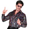 DEGUISEMENT CHEMISE HOMME SEQUIN MULTICOLORE  TAILLE S-M