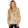 DEGUISEMENT CHEMISE FEMME SEQUIN OU PAILLETTE OR TAILLE XXL