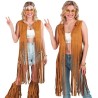 VESTE LONGUE MARRON A FRANGES COACHELLA HIPPIE OU WESTERN TAILLE L-XL VESTE LONGUE MARRON A FRANGES COACHELLA HIPPIE OU WESTERN TAILLE L-XL