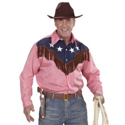 DEGUISEMENT CHEMISE WESTERN COW BOY CARREAU ROUGE TAILLE XL