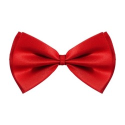NOEUD PAPILLON ROUGE DE LUXE AJUSTABLE