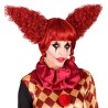 PERRUQUE CLOWN EFFRAYANT ROUGE 2 CHIGNONS