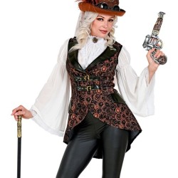 GILET OU VESTE SANS MANCHE FEMME STEAMPUNK TAILLE L-XL