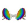 LUNETTES ALIEN EXTRATERRESTRE ARGENT VERRES IRISES LUNETTES ALIEN EXTRATERRESTRE ARGENT VERRES IRISES