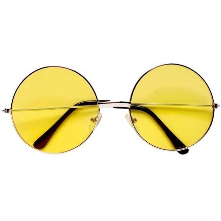 LUNETTES BIG HIPPIE RONDE JAUNE