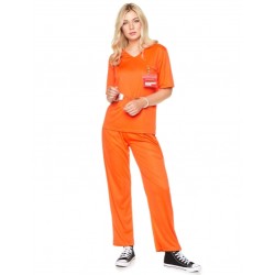 DEGUISEMENT PRISONNIER(E) ORANGE TAILLE M