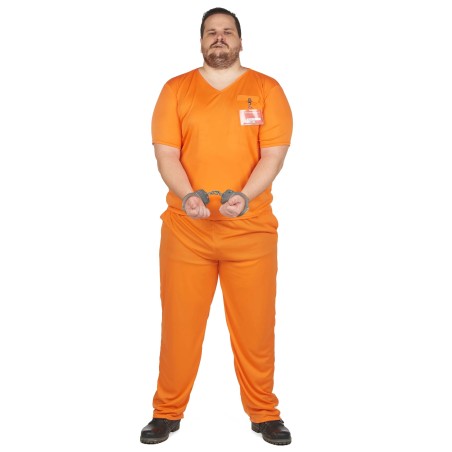 DEGUISEMENT PRISONNIER(E) ORANGE TAILLE XXL