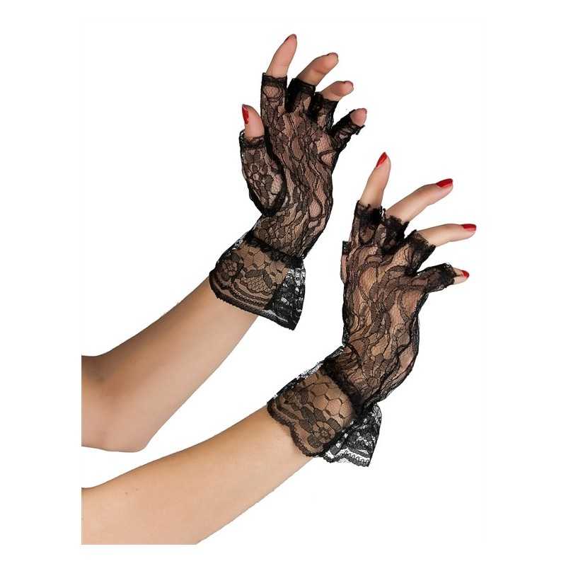 MITAINES COURTES DENTELLE NOIRE