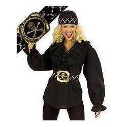 CEINTURE PIRATE EN TISSU TETE DE MORT