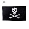 DRAPEAU  DE PIRATE EN TISSU TETE DE MORT NOIR ET BLANC 90 X 150 CM  DRAPEAU  DE PIRATE EN TISSU TETE DE MORT NOIR ET BLANC 90 X 150 CM