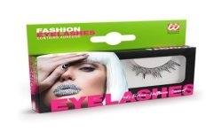 FAUX CILS BRILLANTS ARGENT AVEC TUBE DE COLLE