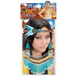 SET INDIEN ( BANDEAU, BOUCLES D'OREILLES, COLLIER )